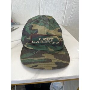 VINTAGE Levi Garrett Camouflage Snapback‎ Hat Adult One Size Made in USA
